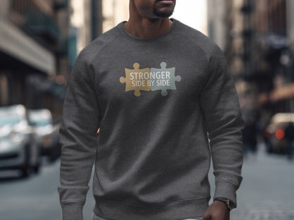 Stronger Side by Side Graphic Sweater for Casual Wear
