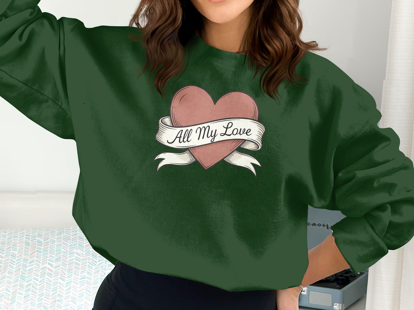 All My Love Heart Graphic Women's Sweater