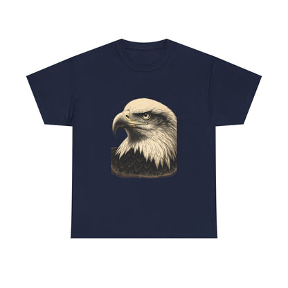Engraved Eagle Head on a Heavyweight T-shirt