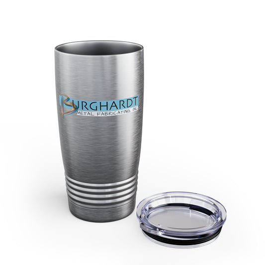 Burghardt Metal Fabricating, Inc., logo on a 20oz Ringneck Tumbler