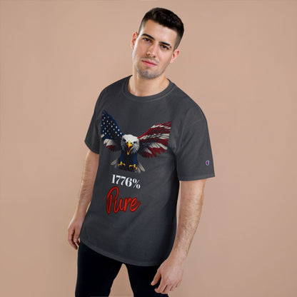 1776% Pure Patriotic Eagle on a Champion T-shirt