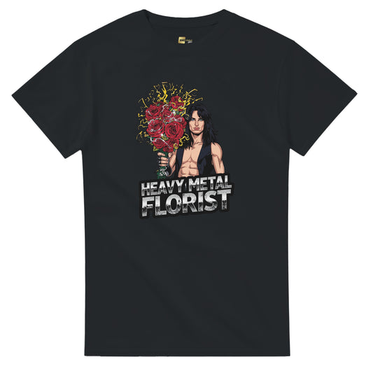 Woman wearing a t-shirt with a graphic design in a mall setting