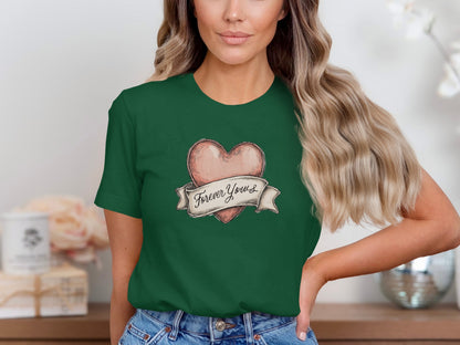 Forever Yours phrase on a Premium Tee