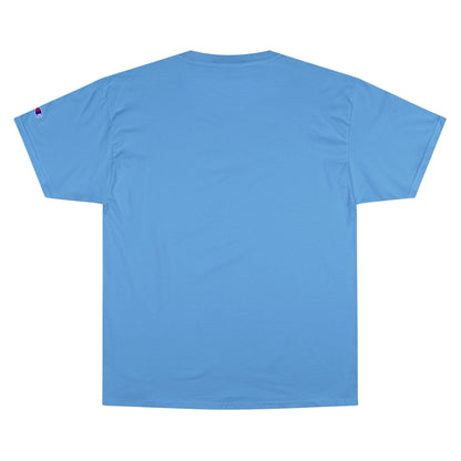 American Made text above an eagle head on a Champion Tee