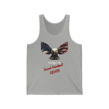 Stars & 2nd Amendment Rights Patriotic Eagle on a Premium Tank Top