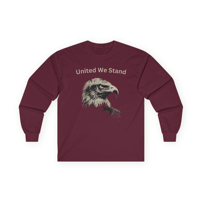 United We Stand text on a Long-Sleeve Tee