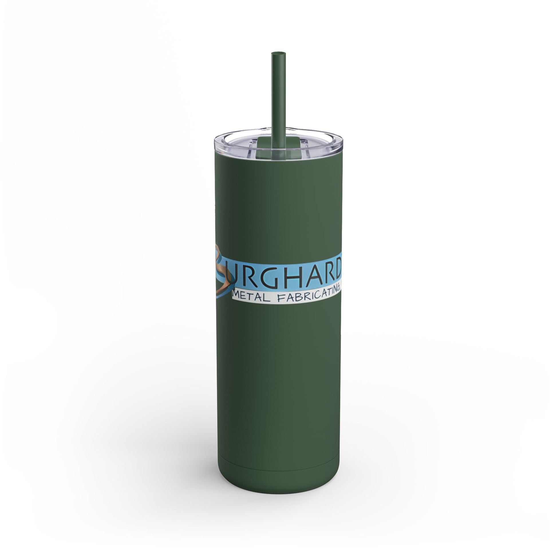Burghardt Metal Fabricating, Inc., logo on a 20oz Insulated Skinny Tumbler