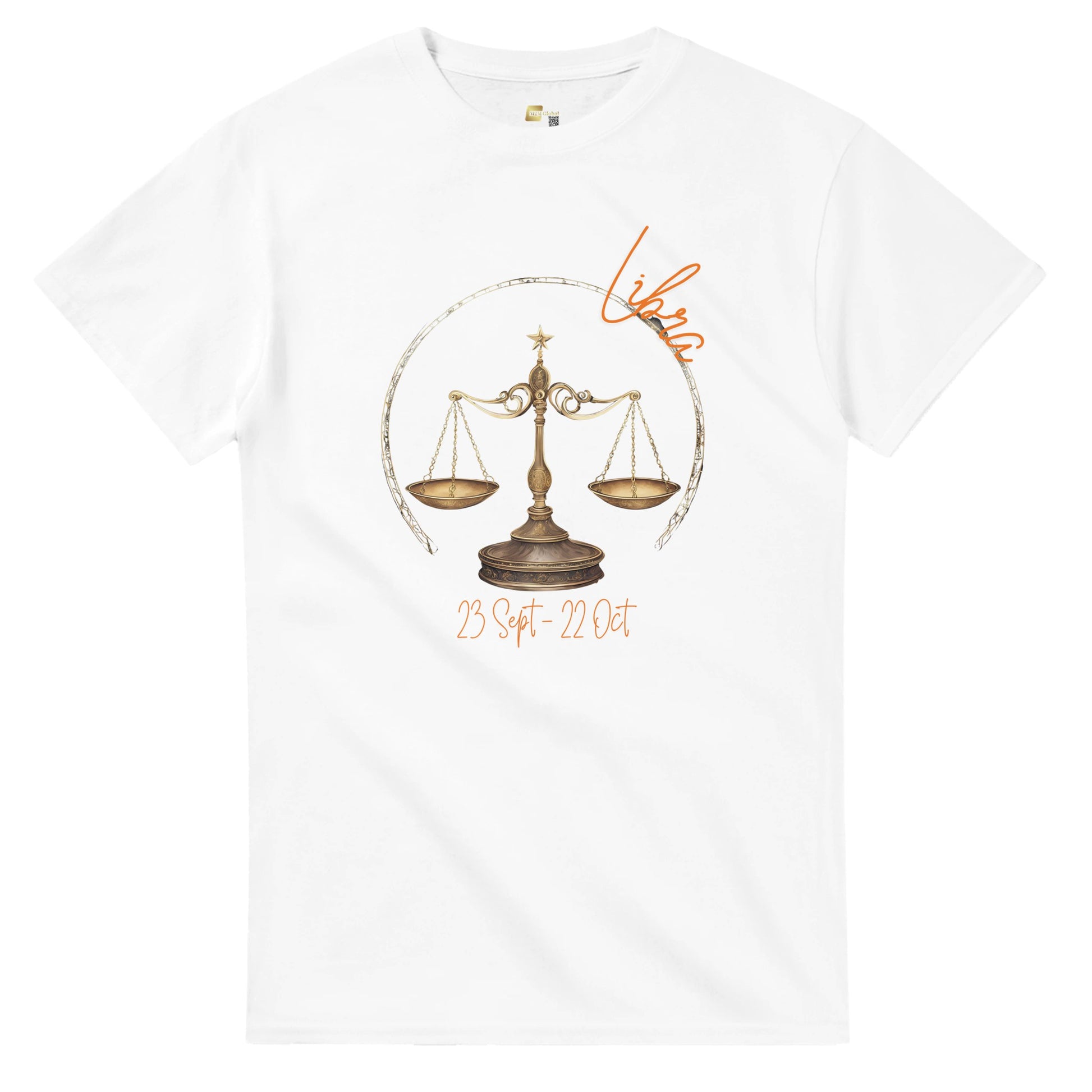 heavyweight crewneck t-shirt Astrology libra scales personalized
