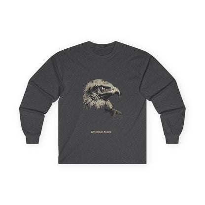 American Made text on a Long-Sleeve Tee