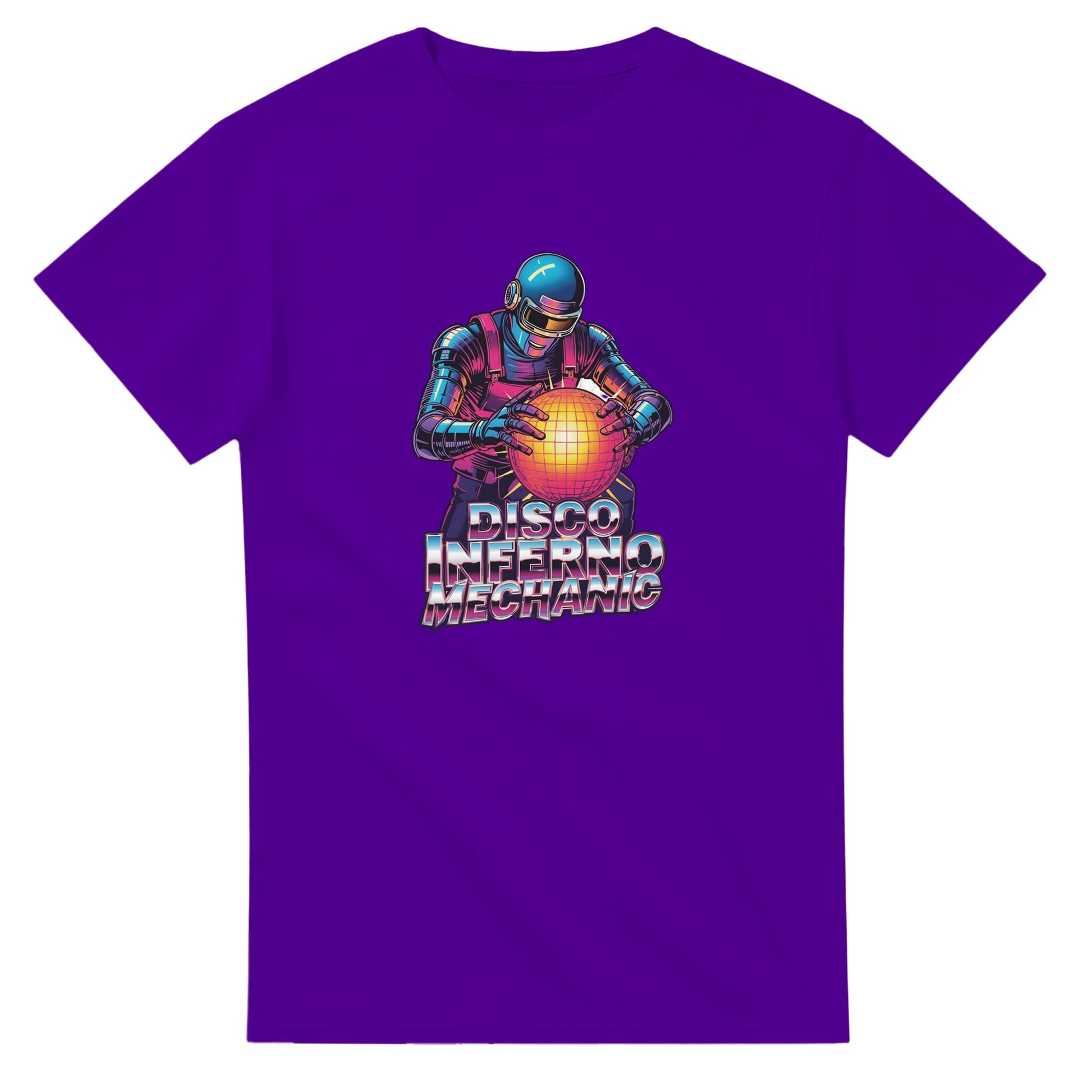 Disco Inferno Mechanic graphic design on a Heavyweight T-shirt