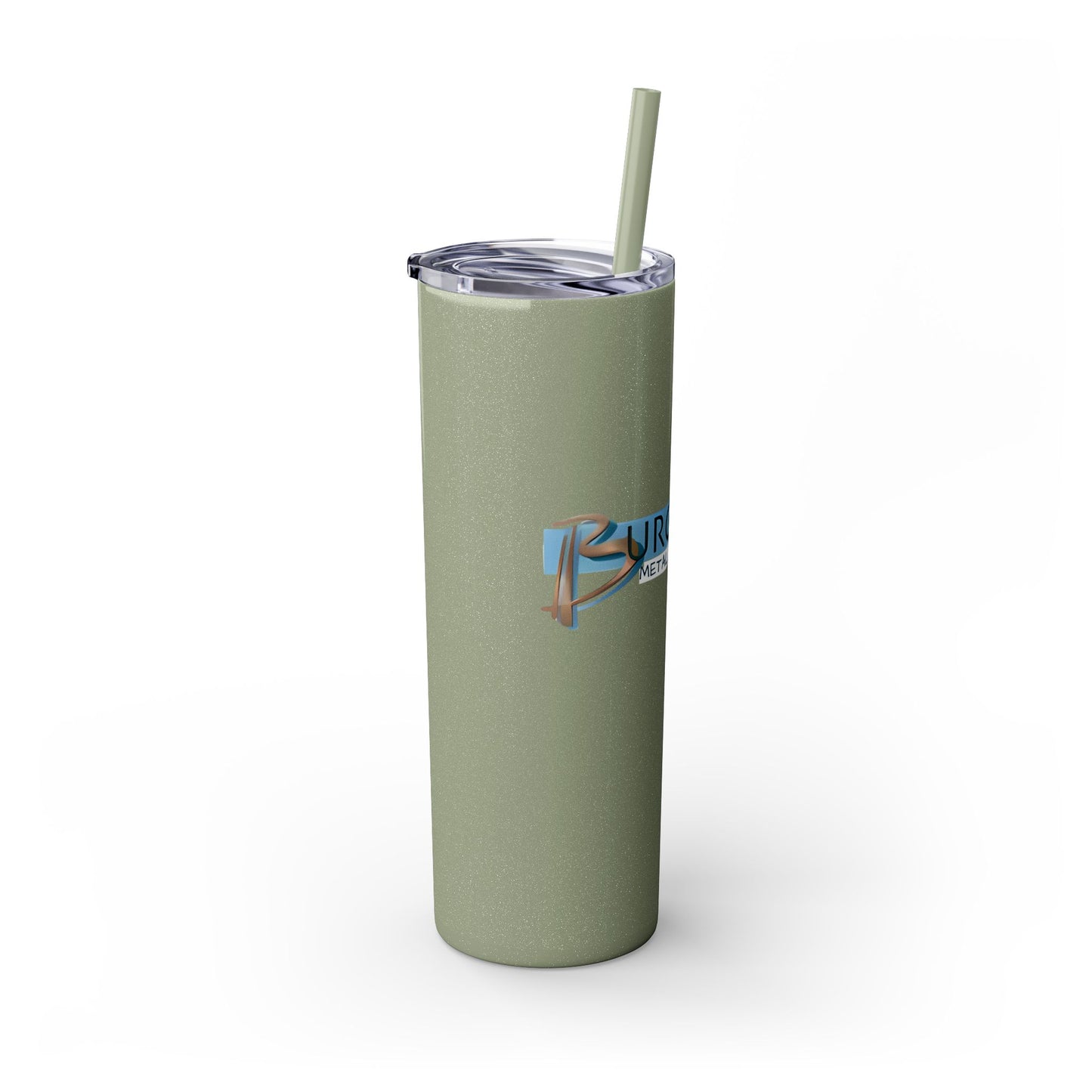 Burghardt Metal Fabricating, Inc., logo on a 20oz Skinny Tumbler