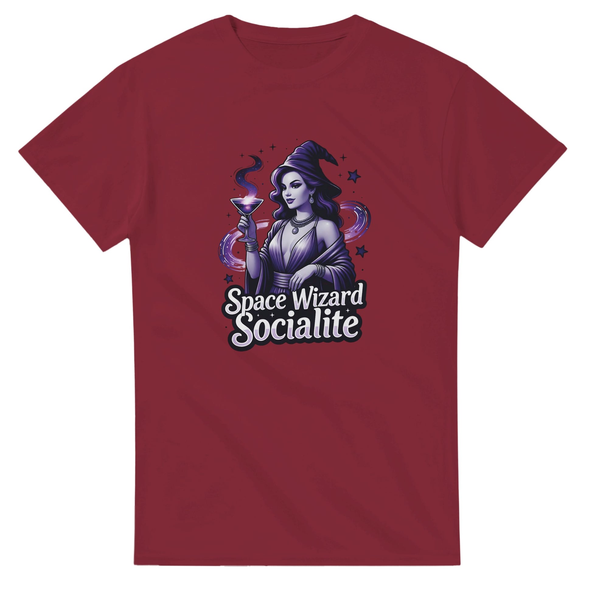 Space Wizard Socialite graphic design on a Heavyweight T-shirt