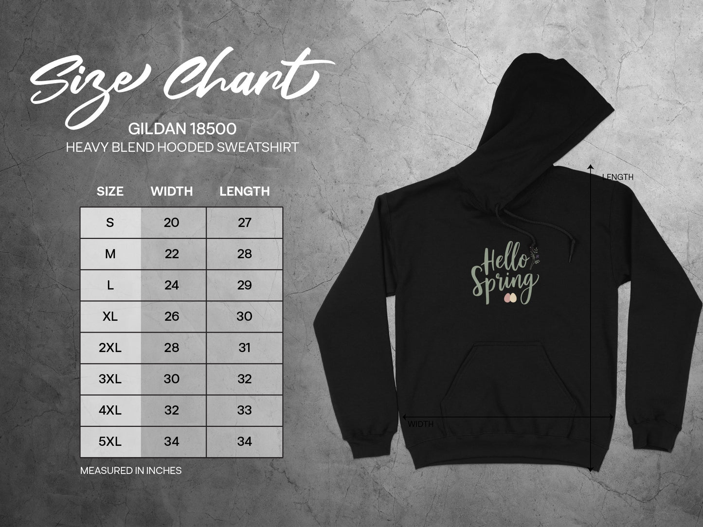 Hello Spring Gildan 18500 Heavy Blend Hooded Sweatshirt
