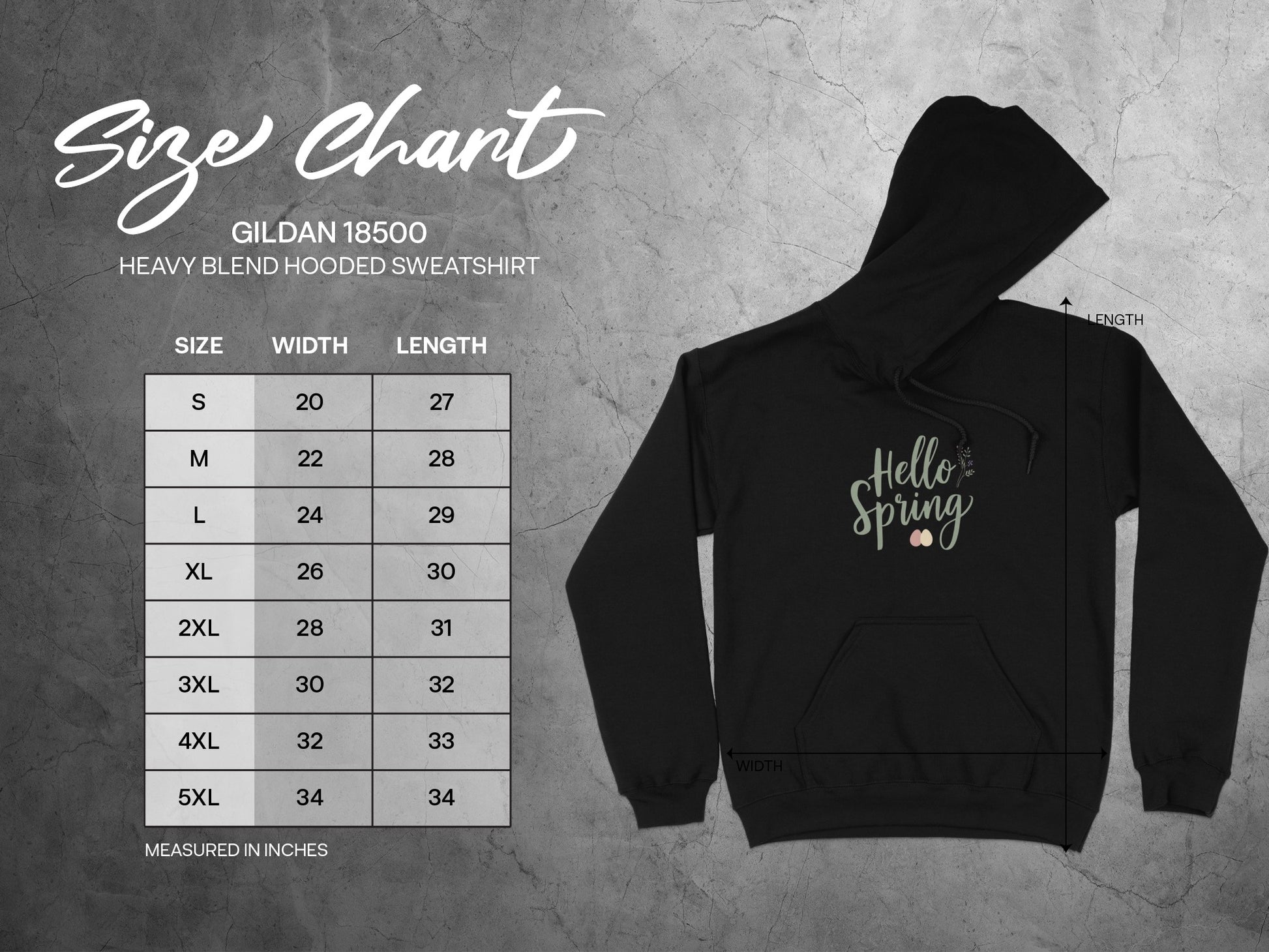 Hello Spring Gildan 18500 Heavy Blend Hooded Sweatshirt