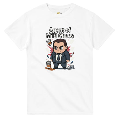 Agent of Mild Chaos graphic design on a Heavyweight T-shirt