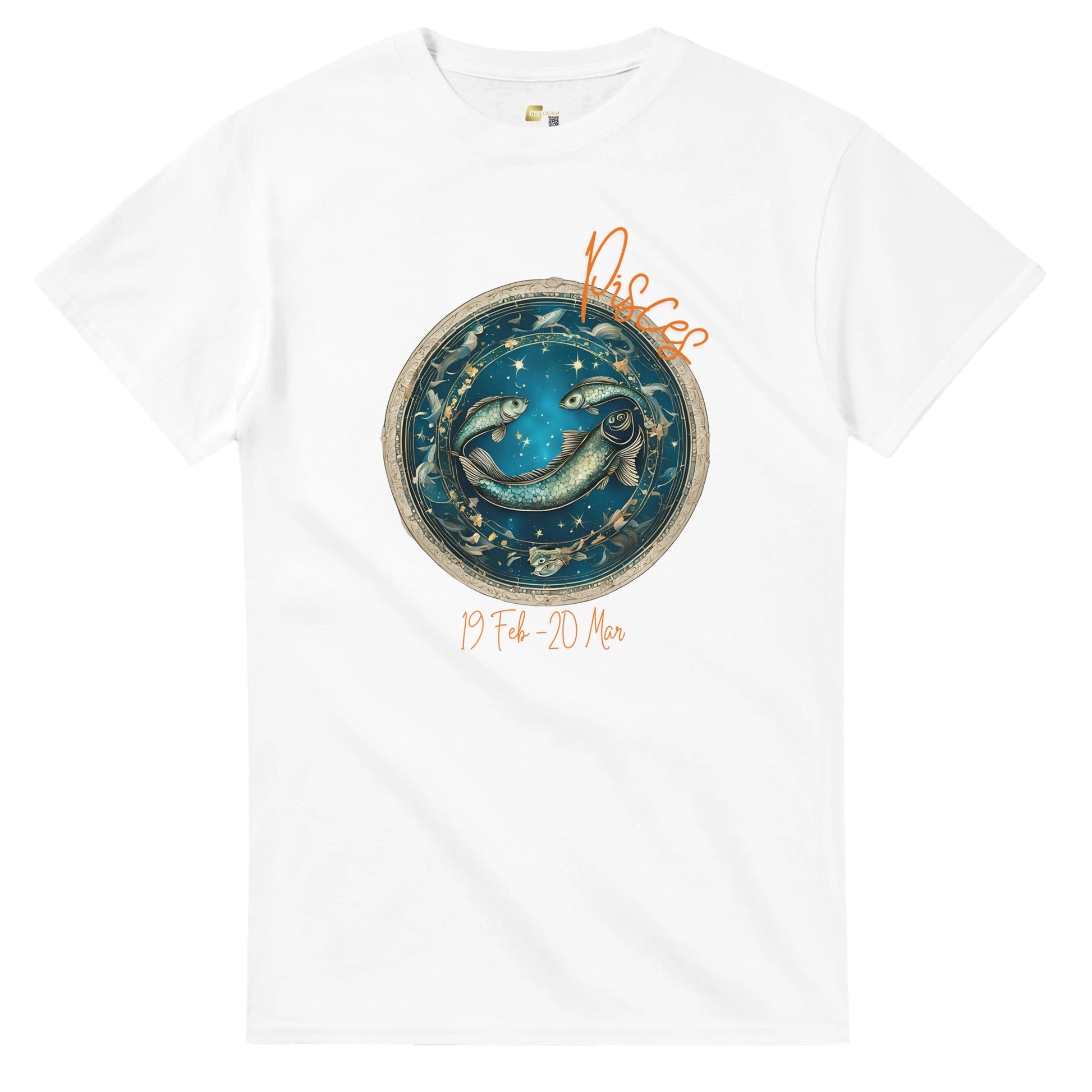heavyweight crewneck t-shirt Astrology pisces fish personalized
