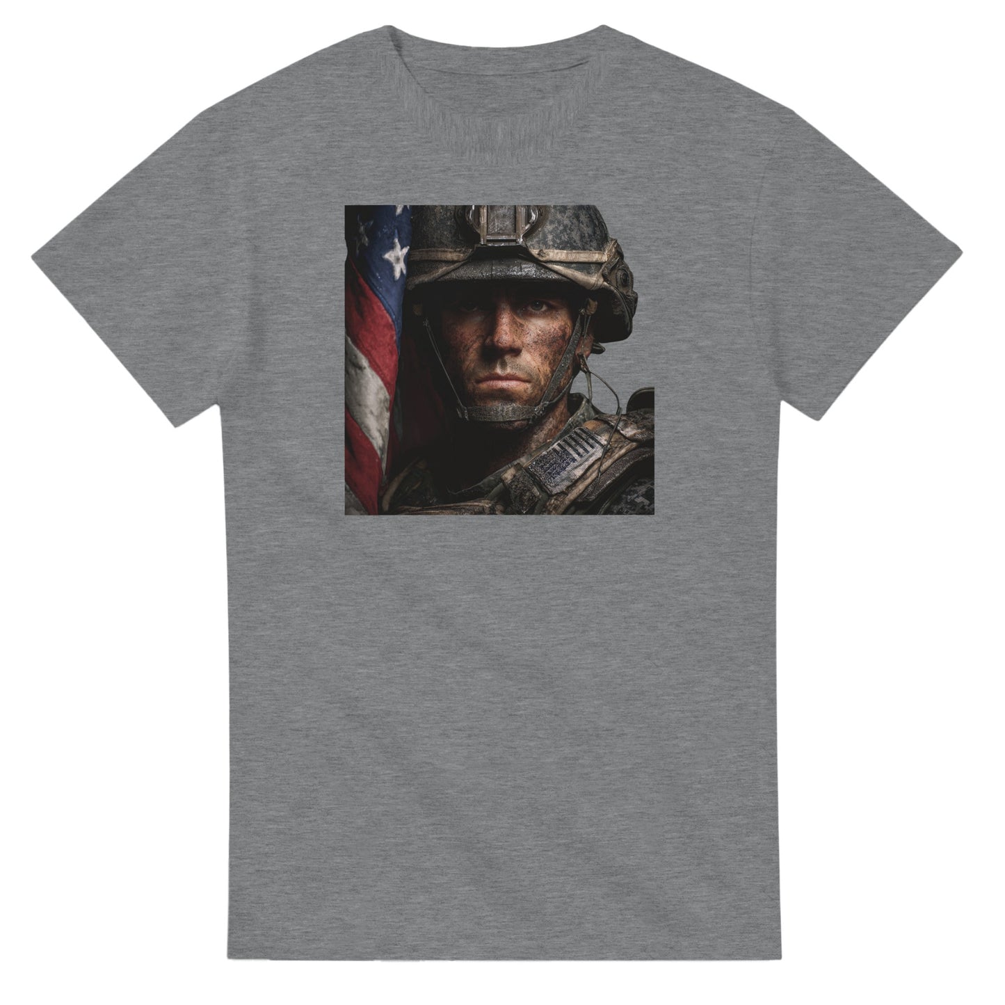 Patriotic Spirit Classic Fit on a heavyweight t-shirt