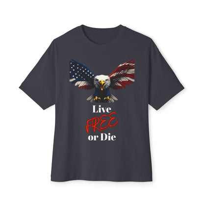 Live Free Or Die Patriotic Eagle on a Premium Tee
