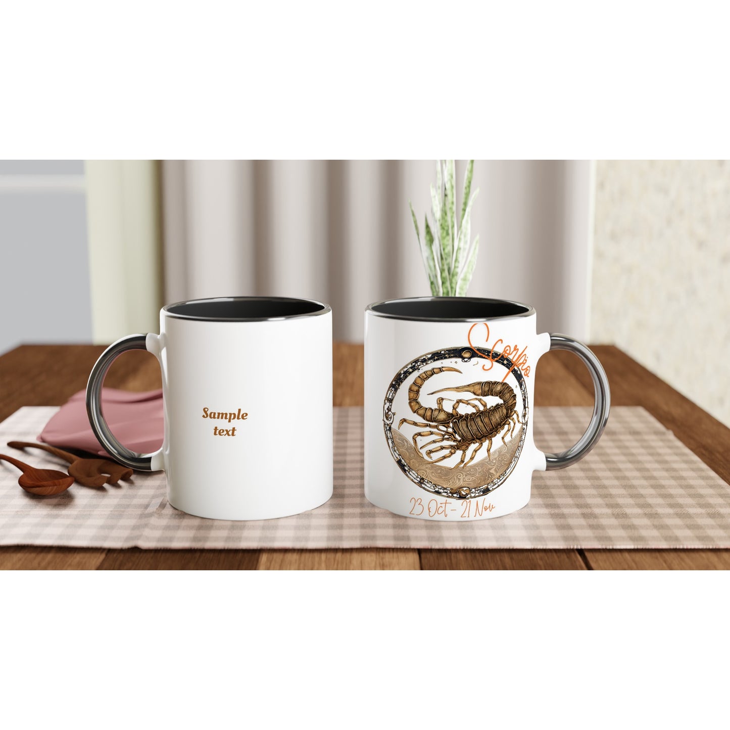 Scorpio Sting on an 11oz Ceramic Mug with Color Inside