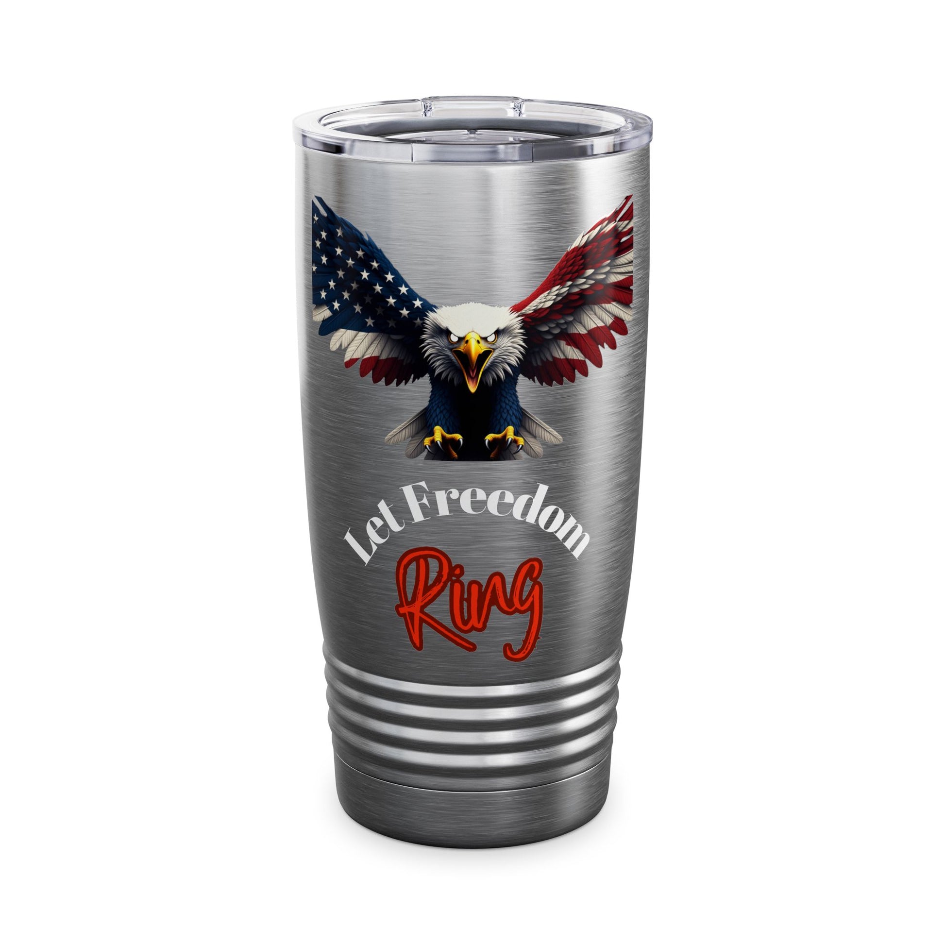 Let Freedom Ring Patriotic Eagle on a 20oz Insulated Tumbler