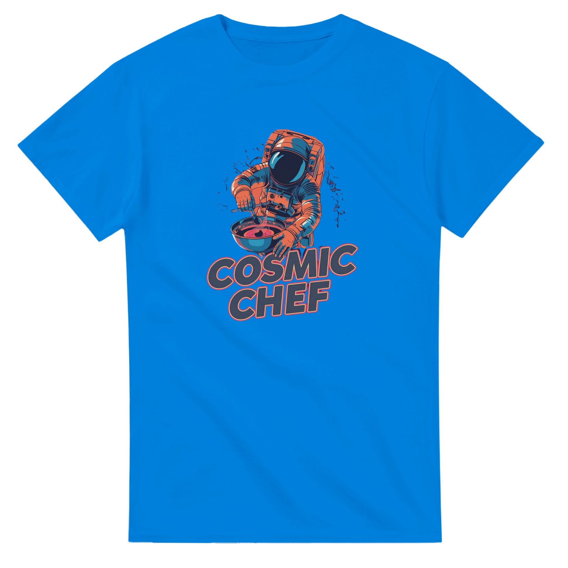 Cosmic Chef Astronaut graphic design on a Heavyweight T-shirt