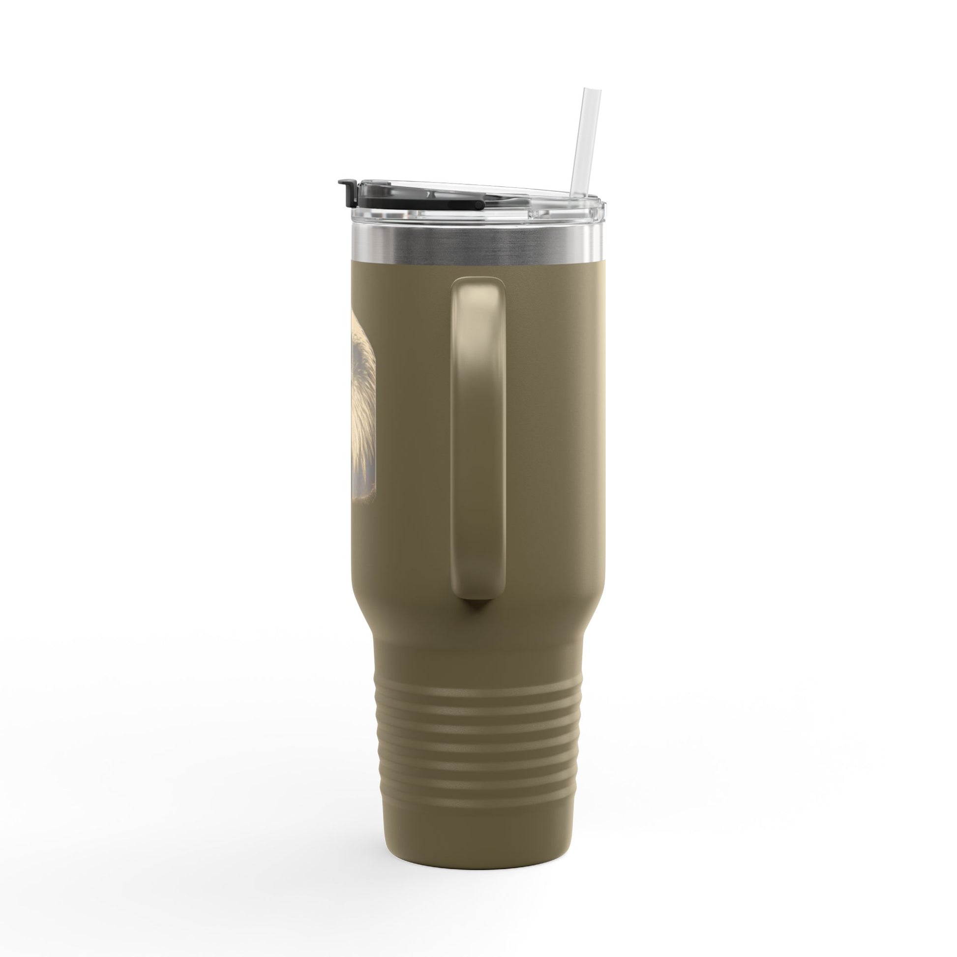 Engraved Eagle Head of a  40oz Insulated Travel Mug