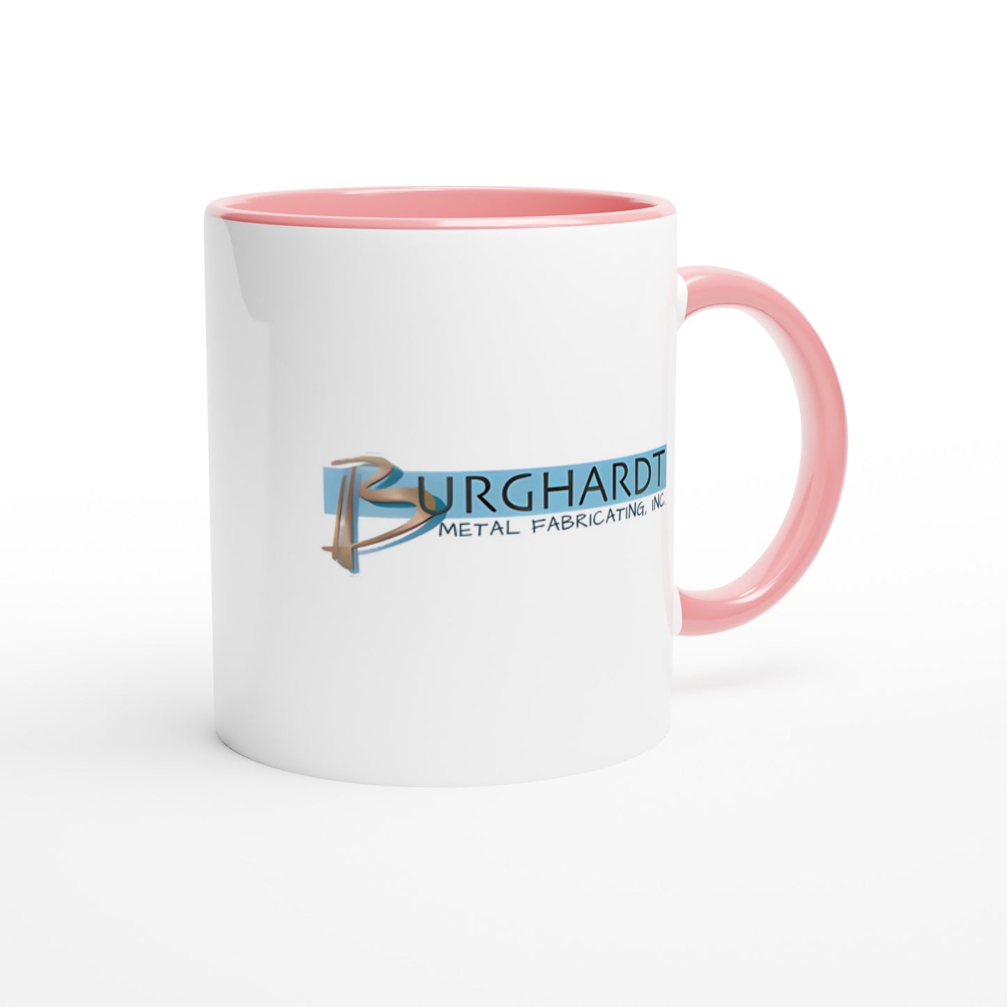 Burghardt Metal Fabricating, inc., logo on an 11oz Ceramic Mug