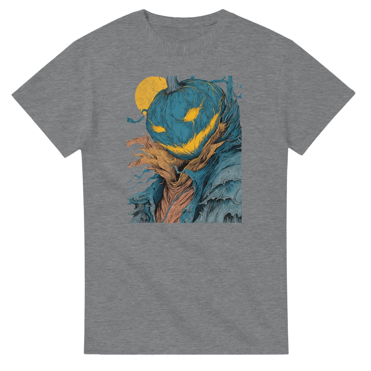 Mysterious Jack-o'-Lantern on a Heavyweight T-shirt