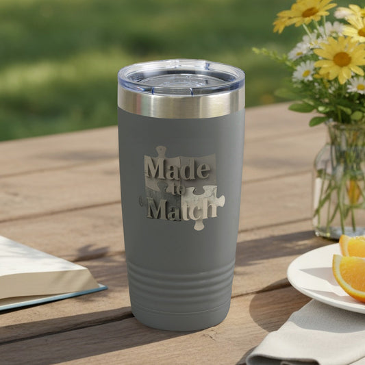 Made to Match Puzzle Design Tumbler Cup Gravur