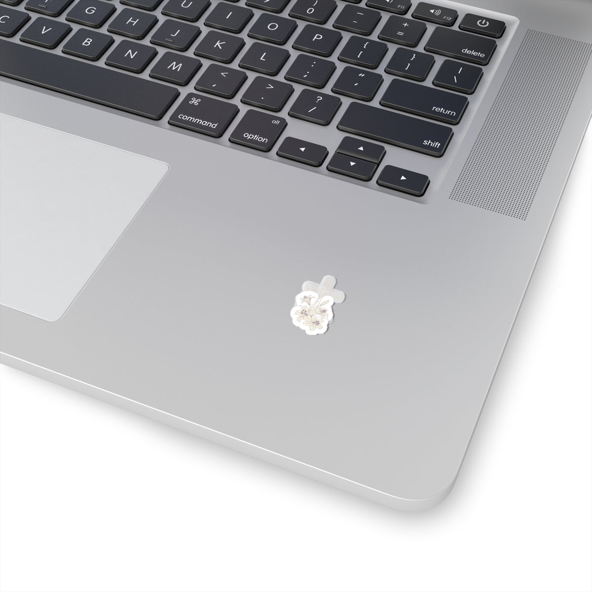 Delicate White Floral Lily Cross Decorative product type