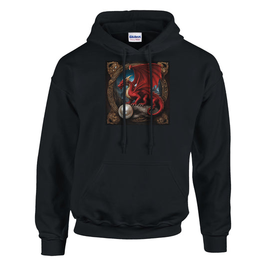 classic unisex pullover hoodie Fantasy Art dragon red personalized
