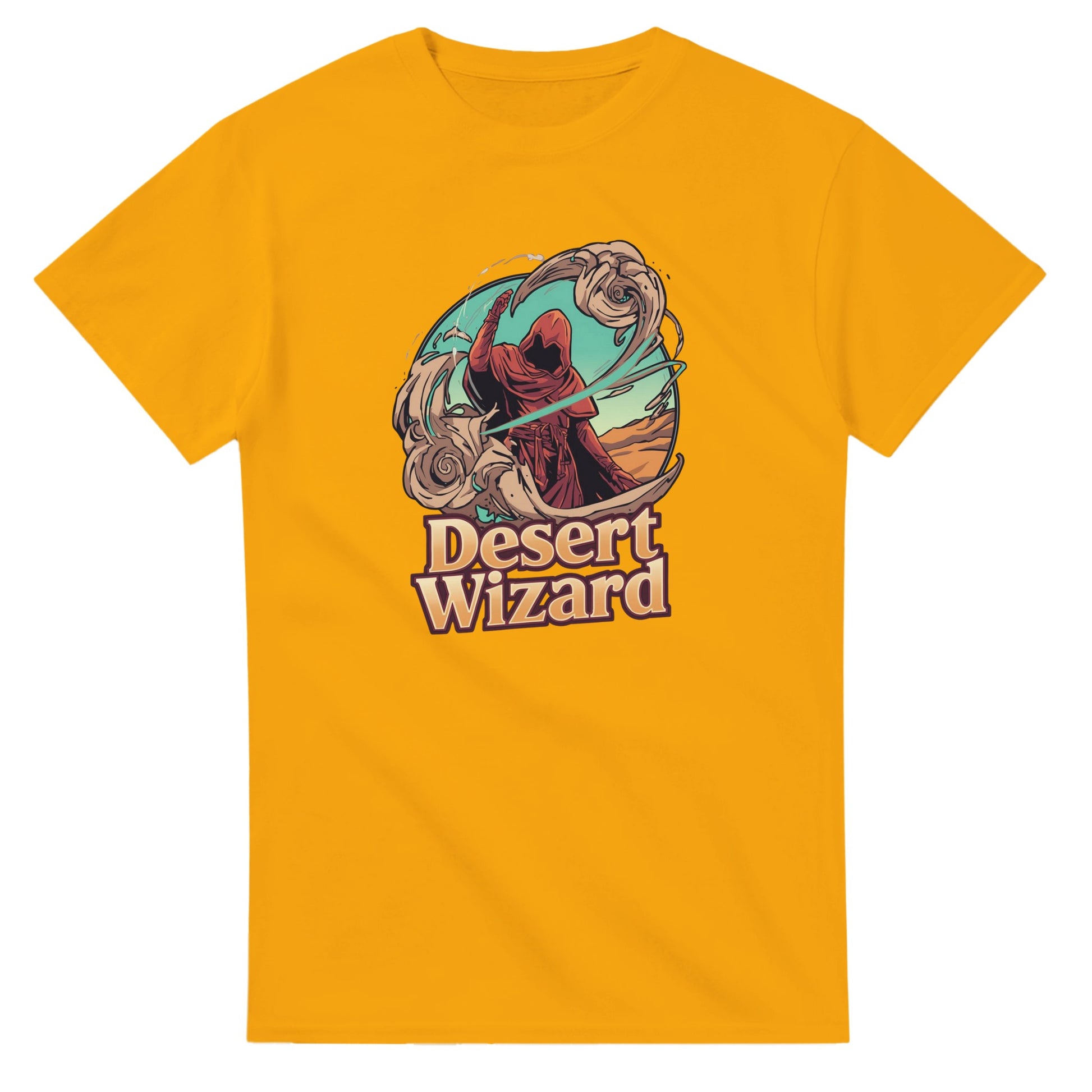 Mystic Desert Wizard graphic design on a Heavyweight T-shirt