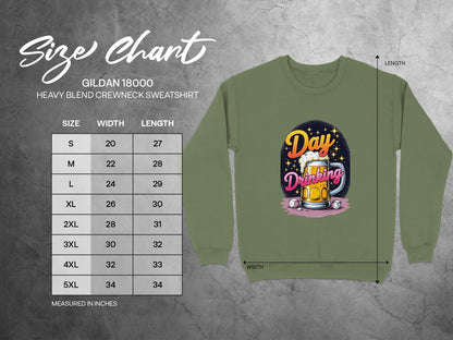 Day Drinking Crewneck Sweatshirt GILDAN 18000 product type
Day Drinking, Beer Mug Graphic, Crewneck Sweatshirt, Graphic Pullover, Funny Apparel, Alcohol Theme, Beer Lover, Party Clothing, Unisex Top, Gildan Brand, Gildan 18000, Drinking Quote, Casual Style, Statement Piece, Unique Gift, Beverage Art, Cozy Sweatshirt, Humorous Design, Special Occasion, Apparel Item
