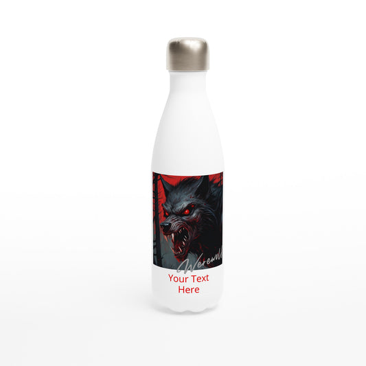 17oz stainless steel water bottle werewolf snarl personalized