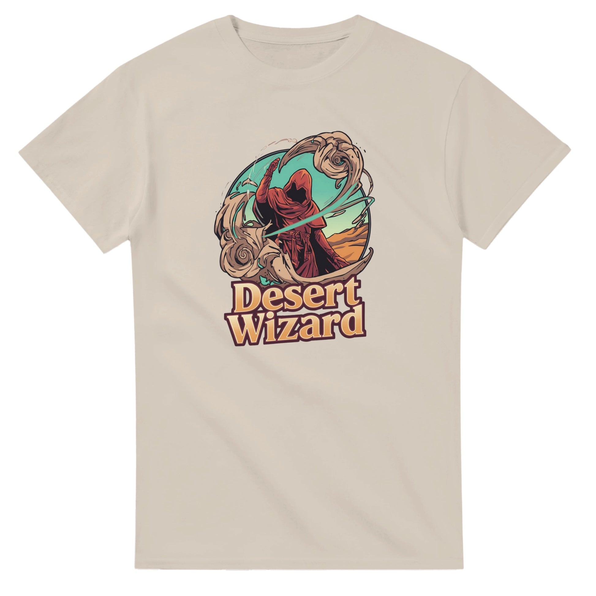 Mystic Desert Wizard graphic design on a Heavyweight T-shirt