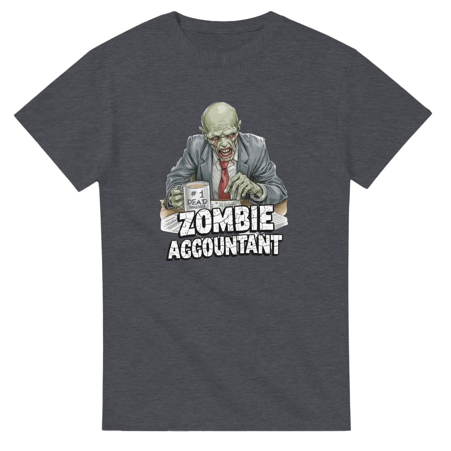 Zombie Accountant graphic design on a Heavyweight T-shirt