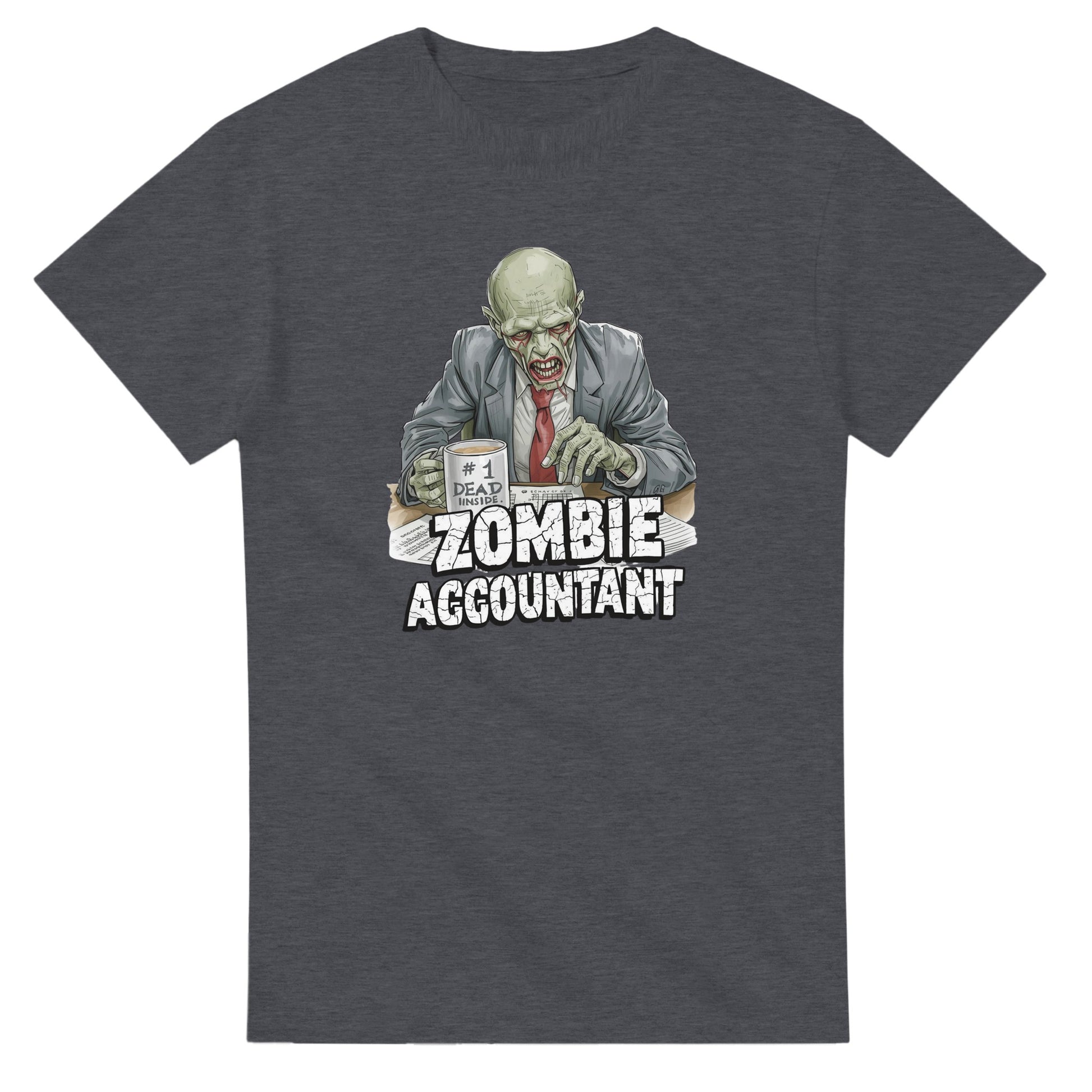 Zombie Accountant graphic design on a Heavyweight T-shirt