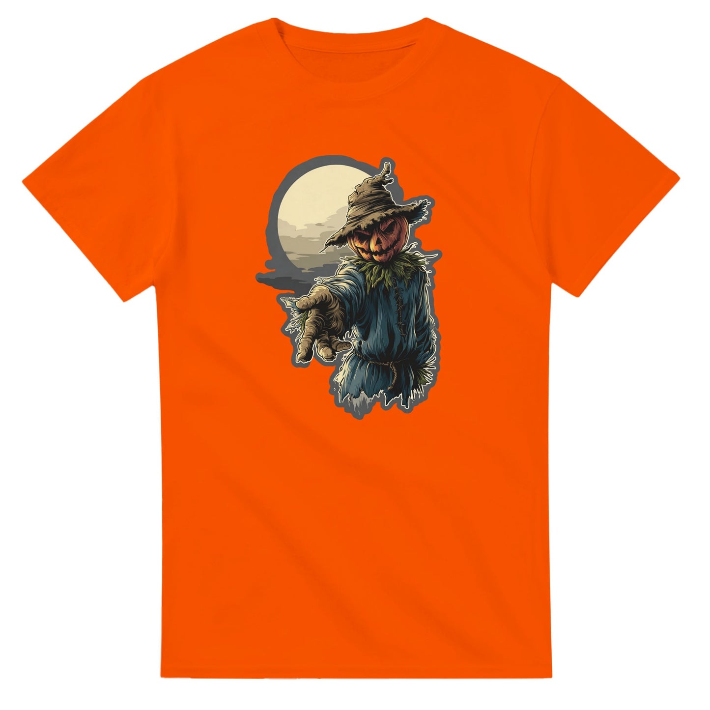 Ghoulishly Good Pumpkin Scarecrow on a Heavyweight T-shirt