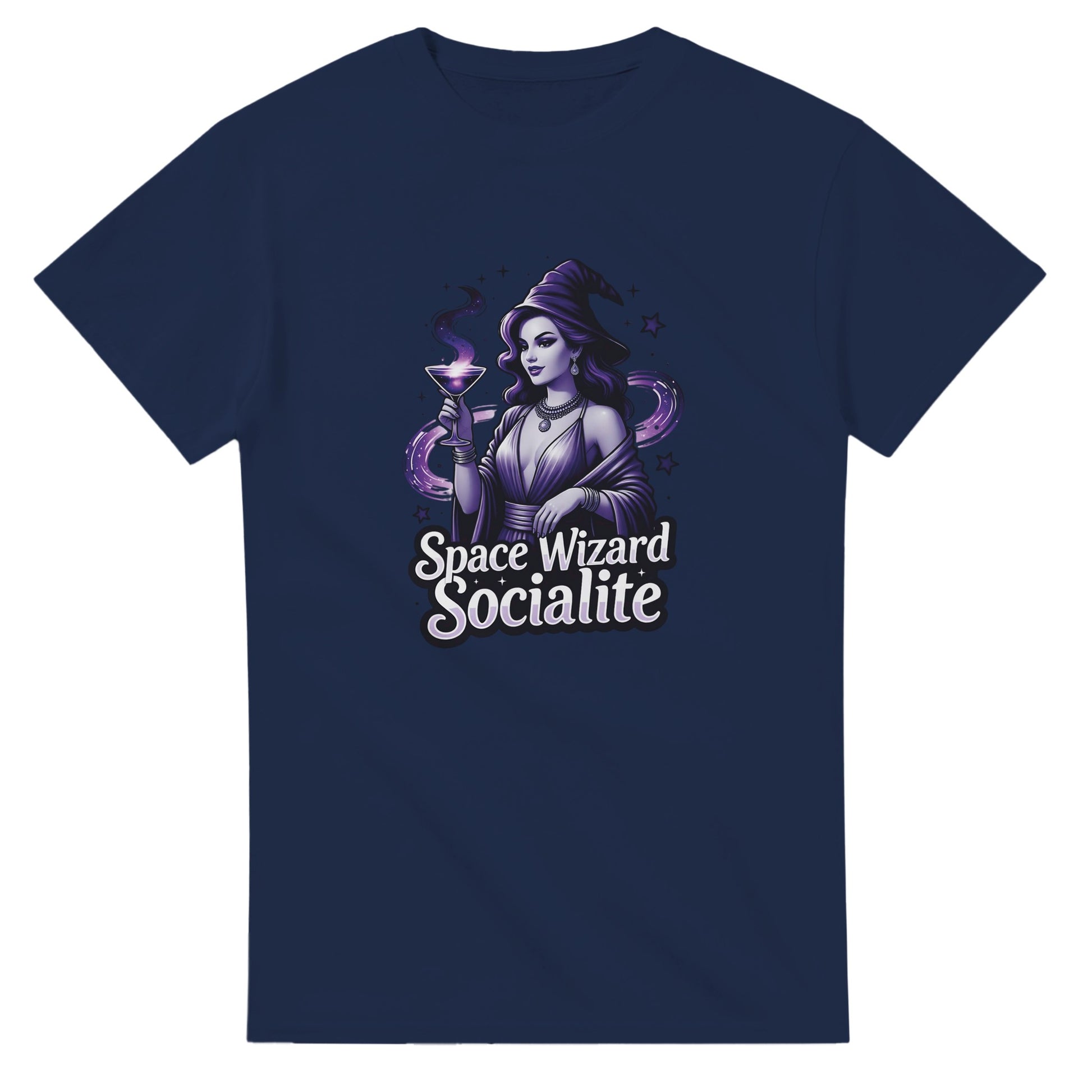 Space Wizard Socialite graphic design on a Heavyweight T-shirt