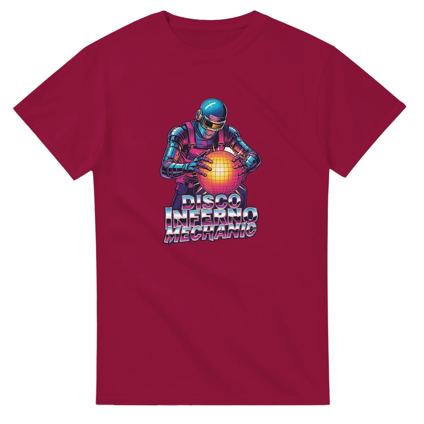 Disco Inferno Mechanic graphic design on a Heavyweight T-shirt