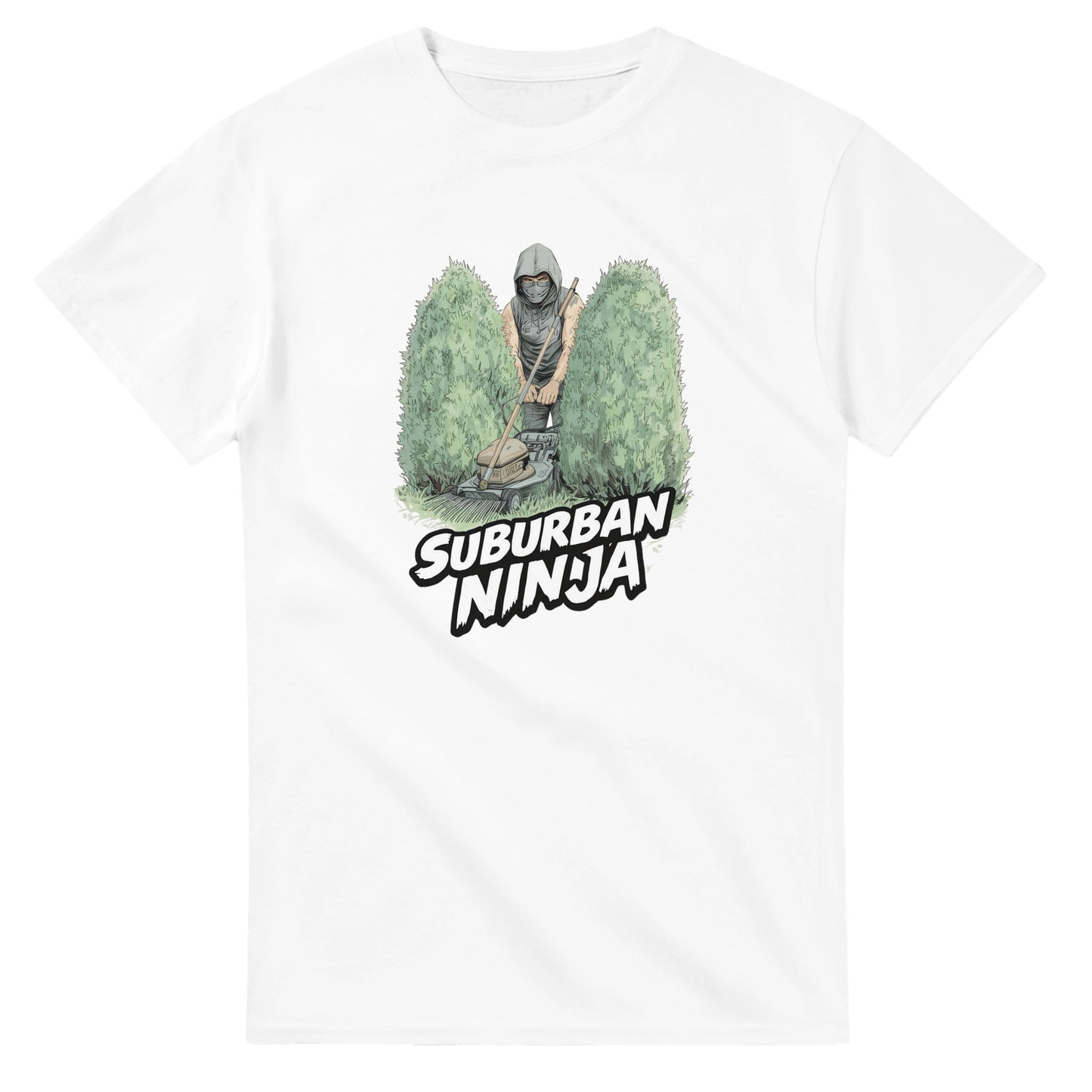 Suburban Ninja graphic design on a Heavyweight T-shirt
