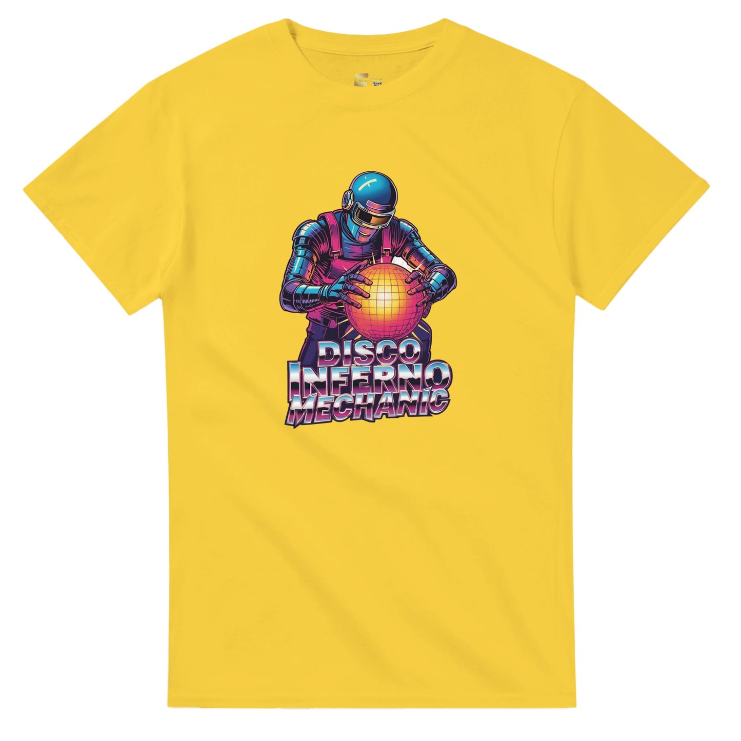 Disco Inferno Mechanic graphic design on a Heavyweight T-shirt