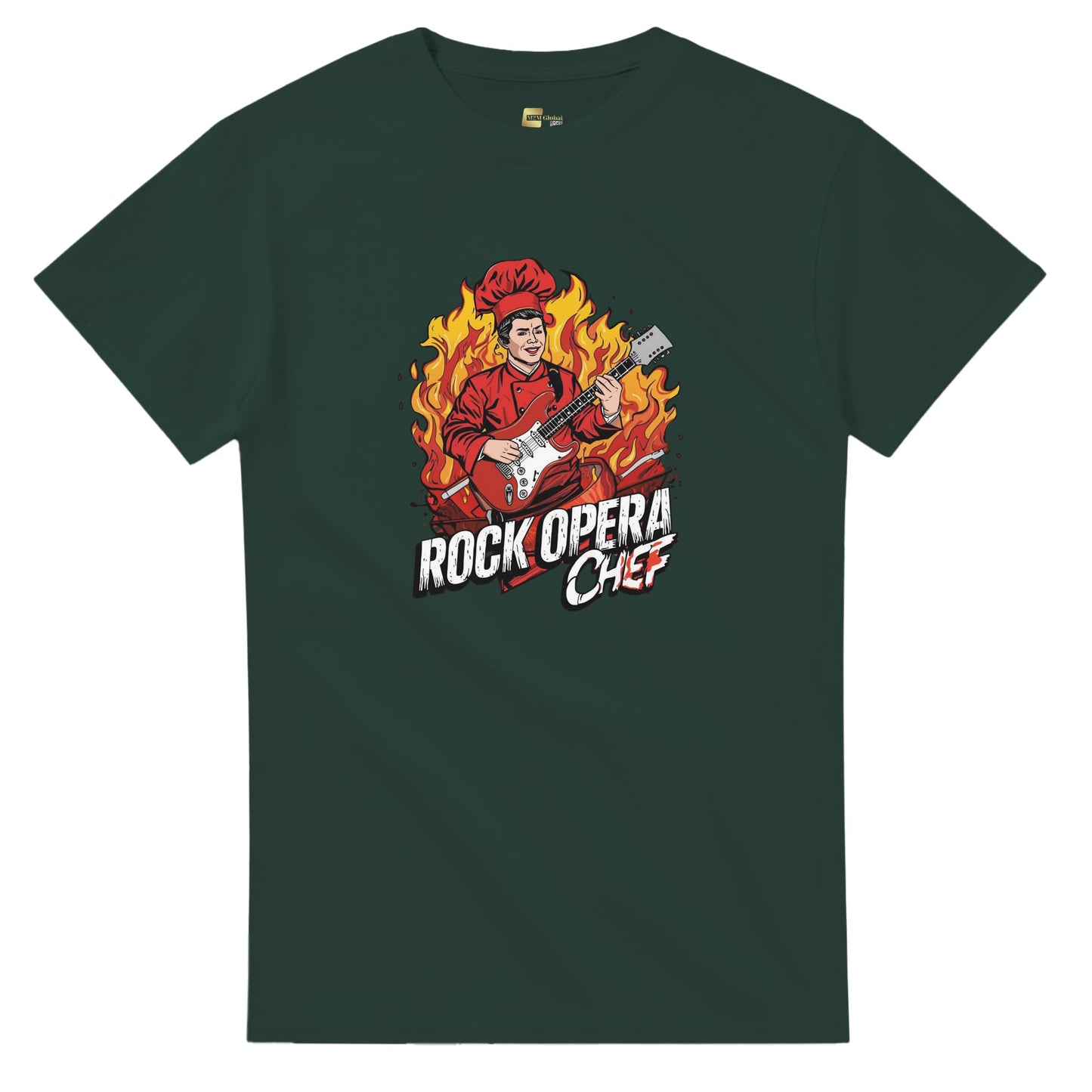 Rock Opera Chef graphic design on a Heavyweight T-shirt