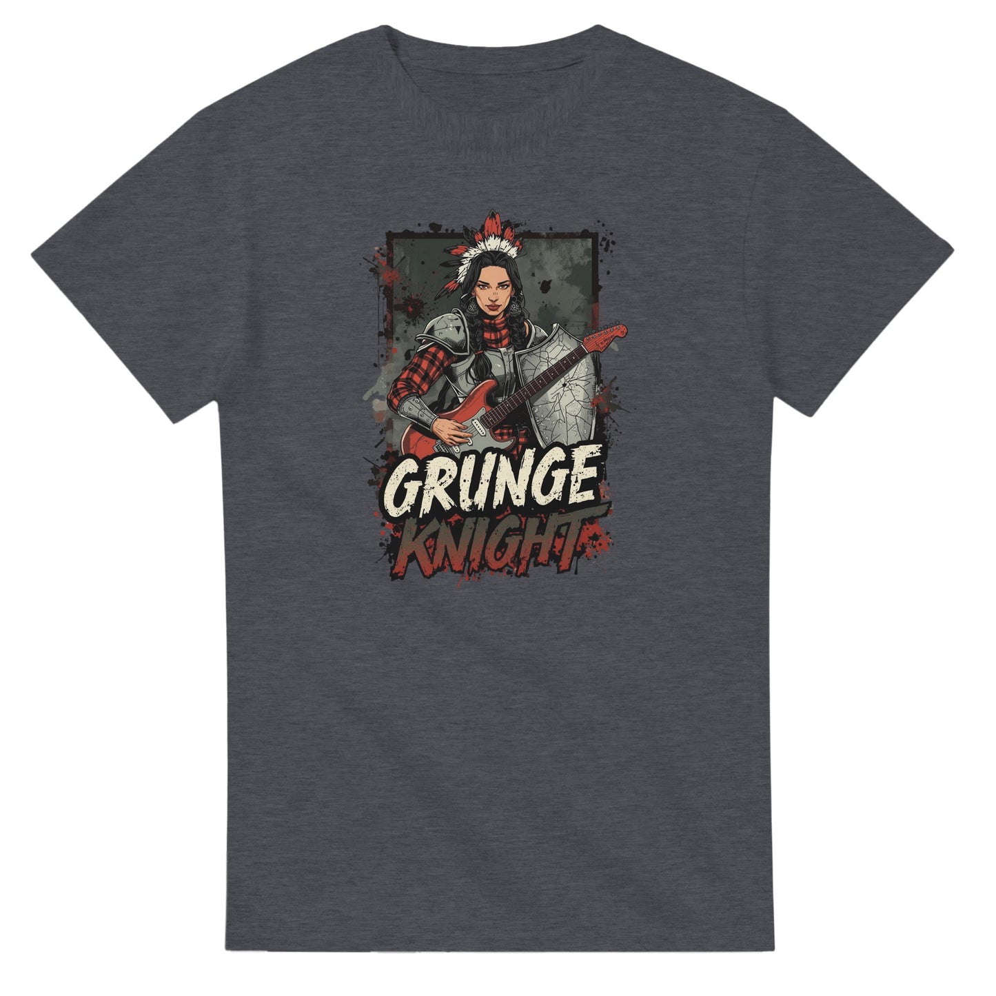 Grunge Knight graphic design on a Heavyweight T-shirt
