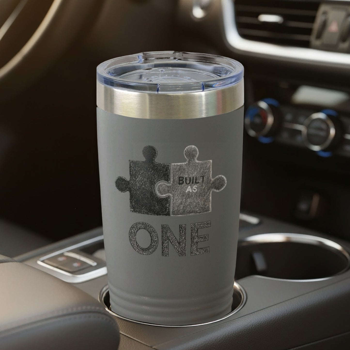 Built As One Puzzle Pieces Insulated Travel Tumbler