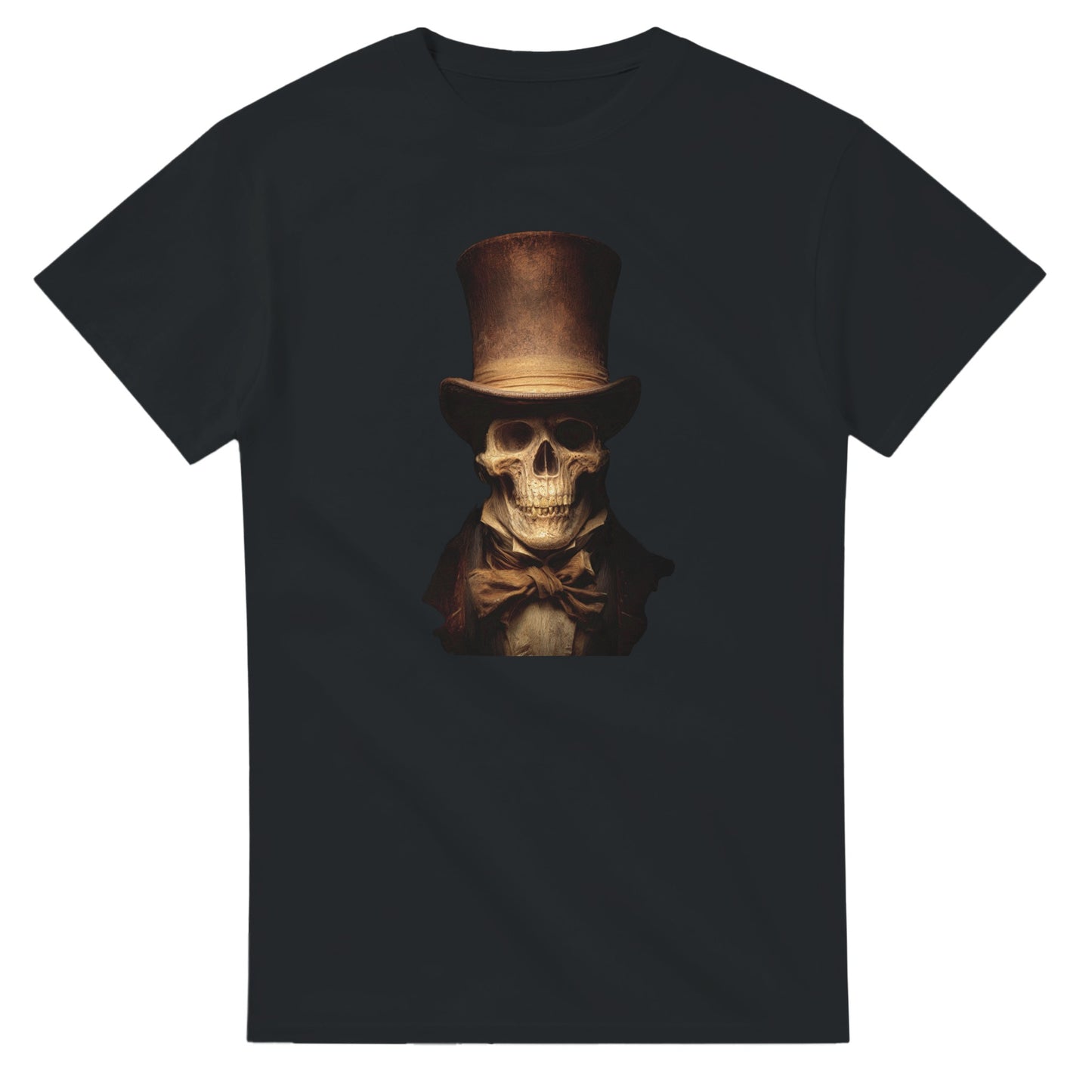 Victorian Gentleman Skull on a Heavyweight T-shirt
