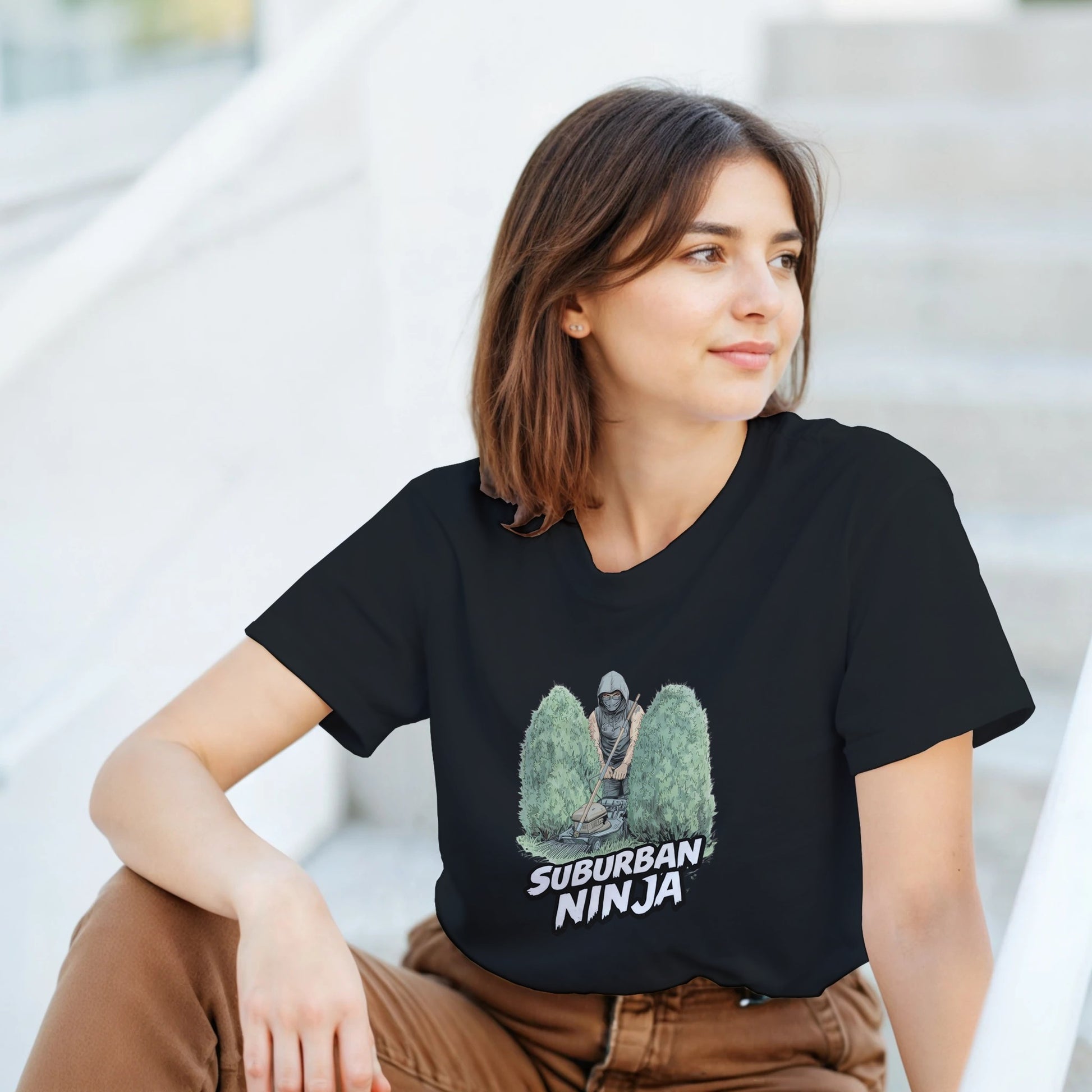 Suburban Ninja graphic design on a Heavyweight T-shirt