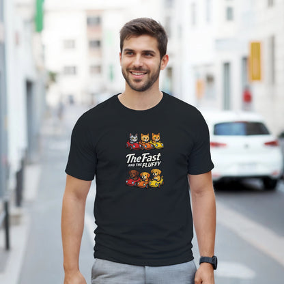 The Fast and The Fluffy graphic design on a Heavyweight T-shirt