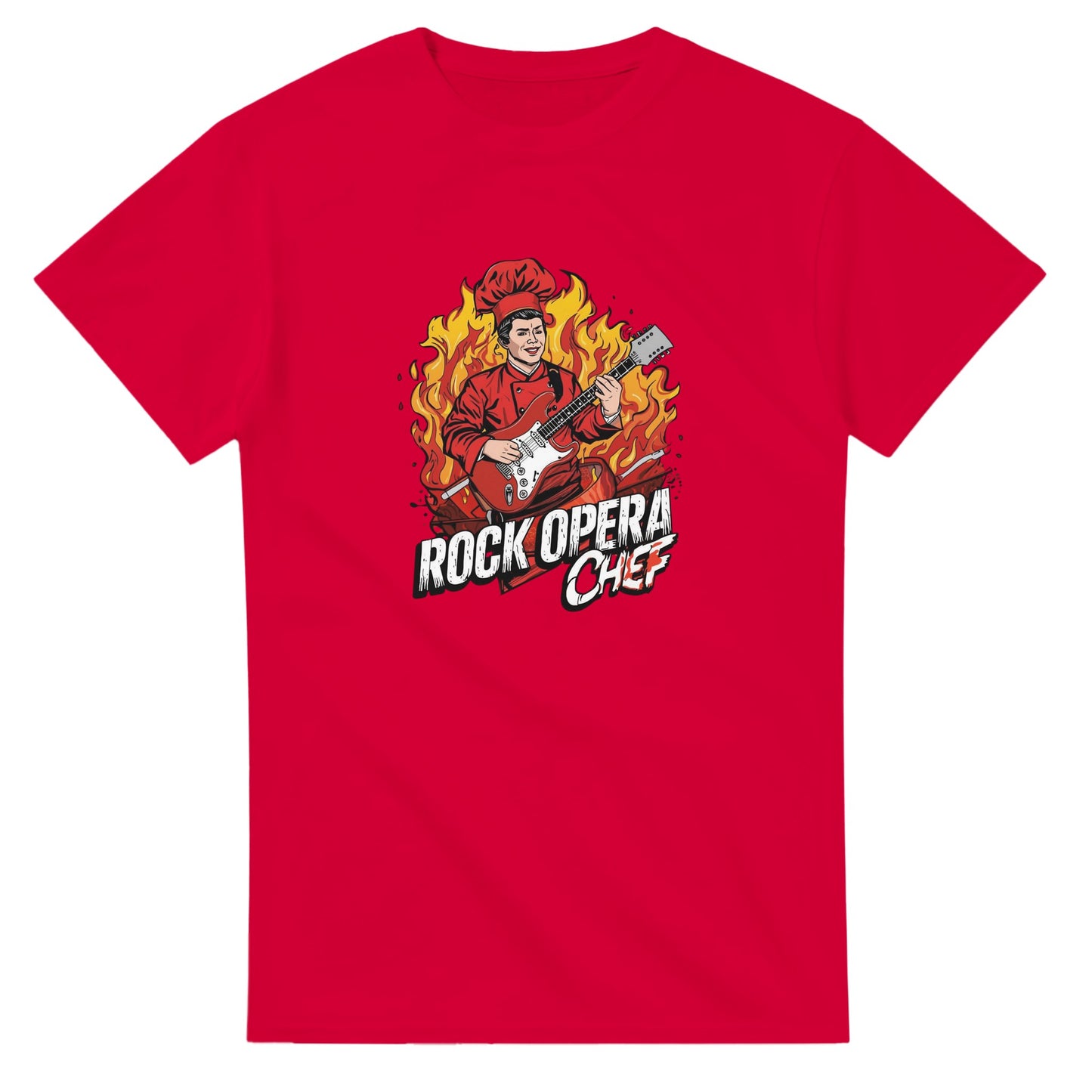 Rock Opera Chef graphic design on a Heavyweight T-shirt