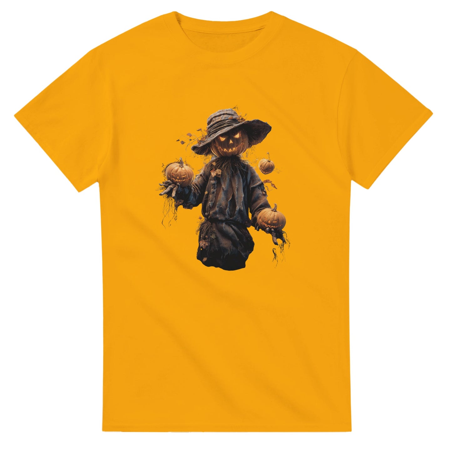 Spooky Jack-o'-Lantern on a Heavyweight T-shirt